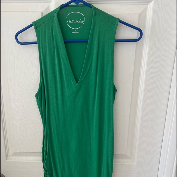 INC sleeveless green shirt green womens size medium - Picture 1 of 5